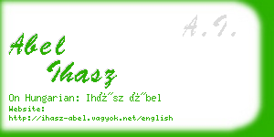 abel ihasz business card